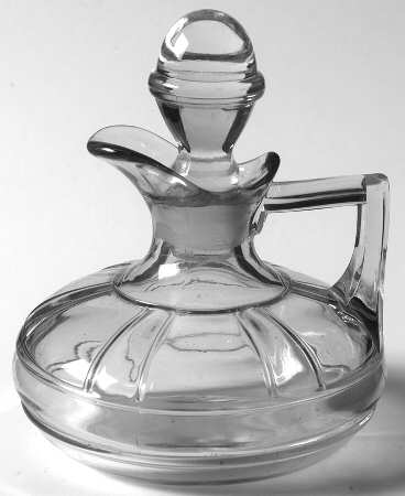 Double Rib and Panel Clear Oil Cruet & Stopper