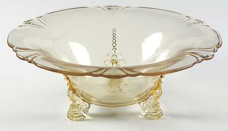 Empress Sahara 11" 3 Toed Dolphin Floral Bowl