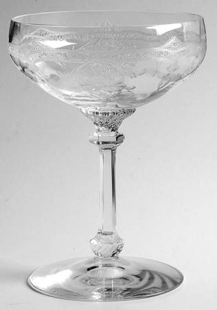 Empress Clear (Stem 3380)(Etch 447) Champagne/Tall Sherbet