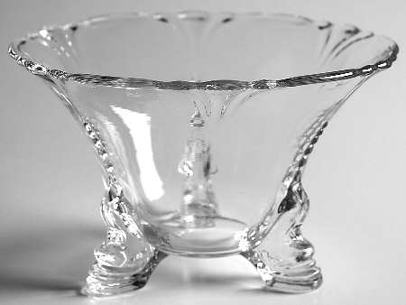 Empress Clear 3-Toed Dolphin Mayonnaise Bowl