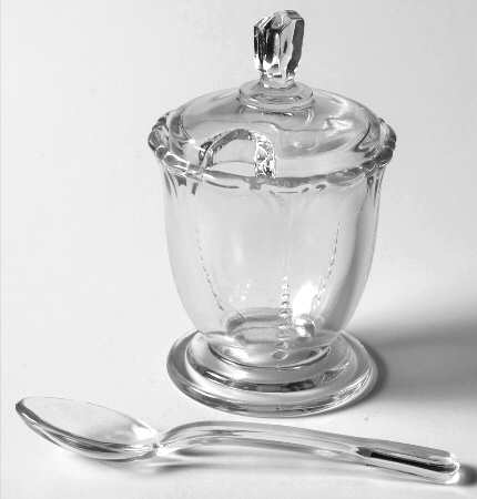 Empress Clear Mustard & Lid with Spoon