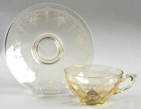 Empress Sahara (Yellow)(Stem 3380) Footed Cup & Saucer Set