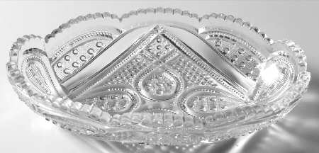 Fancy Loop Clear 7" Oval Bowl