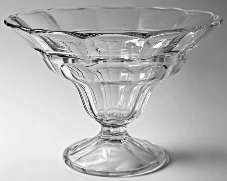 Flat Panel Clear Footed Orange Bowl