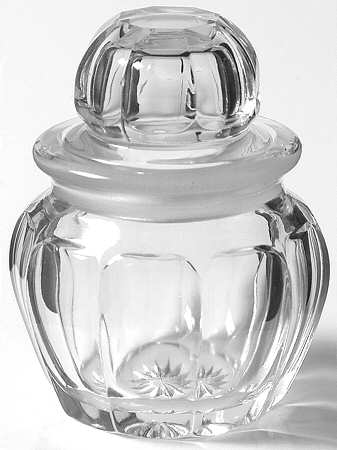 Flat Panel Clear 3 Oz Lavendar Jar & Lid