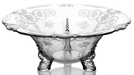 Formal Chintz Clear (Stem 3389) 10" Footed Bowl