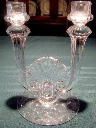 George VI Double Light Candlestick