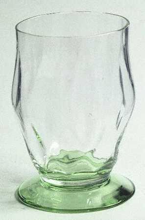 Glenford Clear with Green Base by Heisey