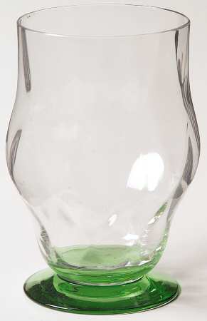 Glenford Clear with Green Base 8 Oz Footed Tumbler