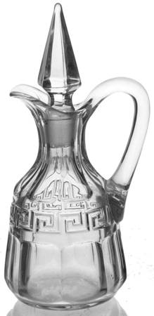Greek Key Clear 2 Oz Cruet & Stopper