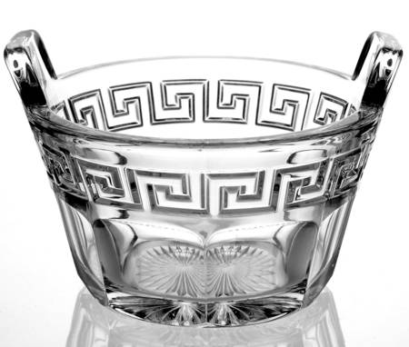 Greek Key Clear Ice Tub by Heisey
