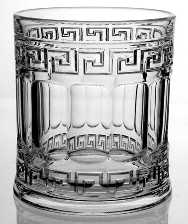 Greek Key Clear 1 Quart Crushed Fruit No Lid