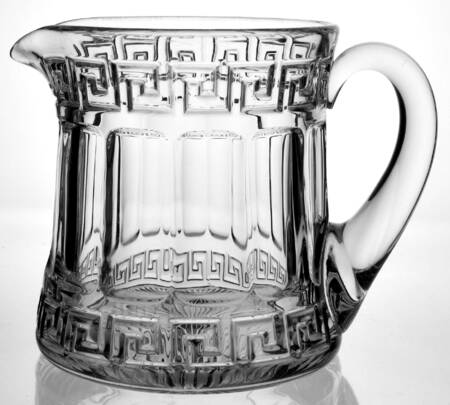 Greek Key Clear 64 Oz Tankard by Heisey