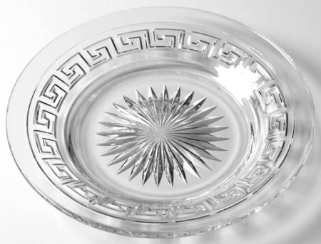 Greek Key Clear Bread & Butter Plate