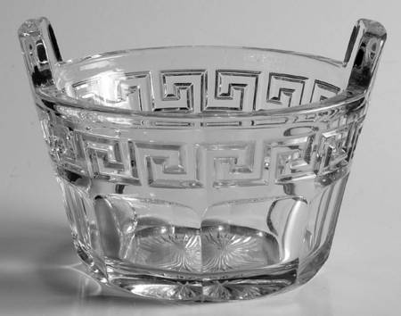 Greek Key Clear Small Ice Tub