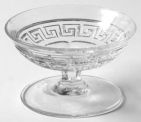 Greek Key Clear Individual Almond by Heisey