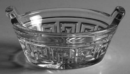 Greek Key Clear Nut Dish by Heisey