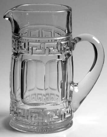 Greek Key Clear 32 Oz Tankard