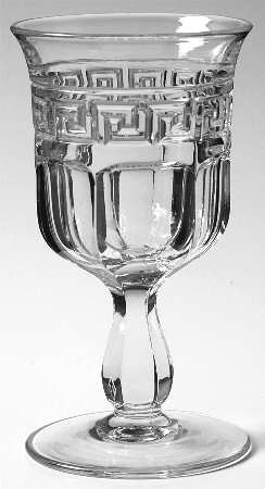Greek Key Clear Claret Wine