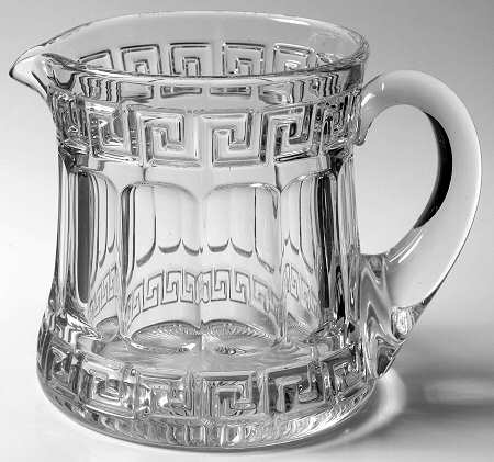 Greek Key Clear 48 Oz Jug