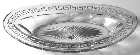 Greek Key Clear Bread Tray