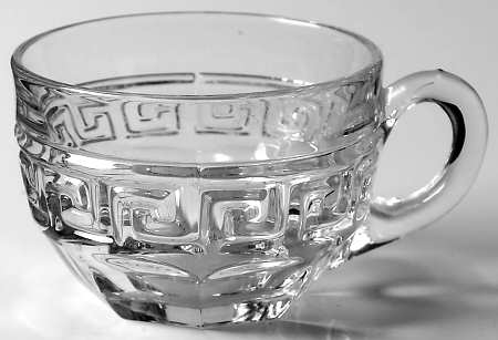 Greek Key Clear Punch Cup by Heisey