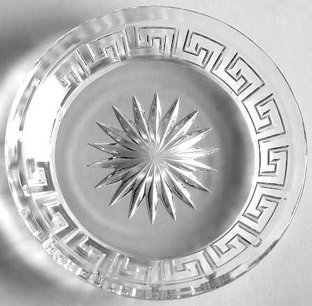 Greek Key Clear Butter Pat