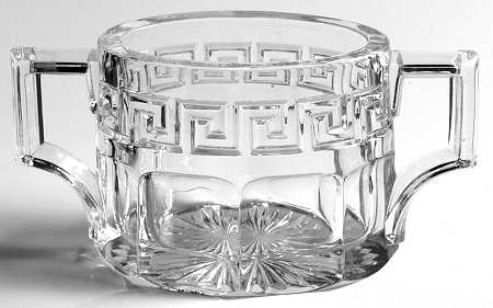 Greek Key Clear Individual Open Sugar