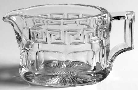 Greek Key Clear Individual Creamer