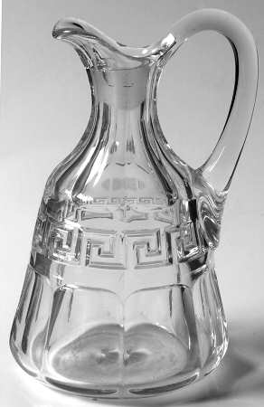 Greek Key Clear 6 Oz Cruet No Stopper