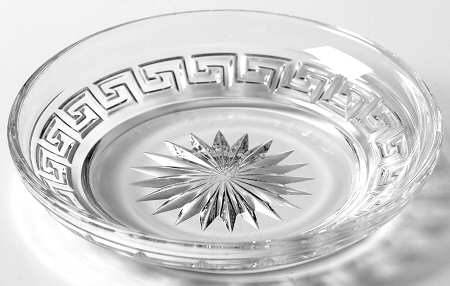 Greek Key Clear 4" Nappy