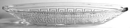 Greek Key Clear 12" Oblong Celery