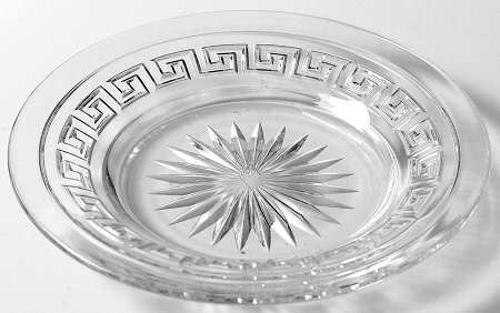 Greek Key Clear 5 1/2" Bread & Butter Plate