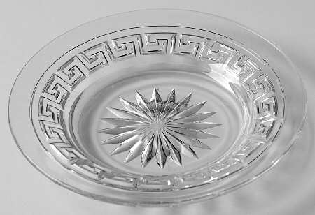 Greek Key Clear 4" Bread & Butter Plate