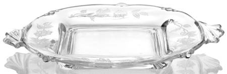 Heisey Rose Square Butter Dish No Lid