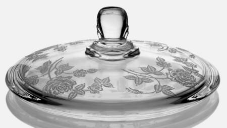 Heisey Rose Lid for Candy Dish