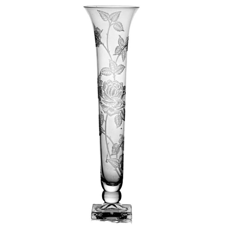 Heisey Rose 10" Bud Vase