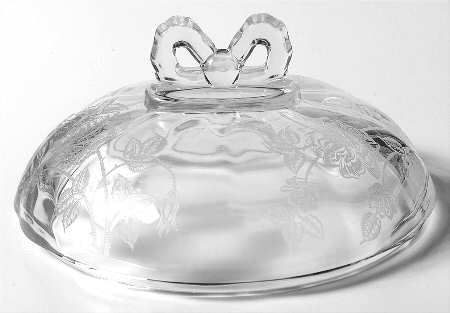 Heisey Rose Lid for Bow Knot Candy Dish