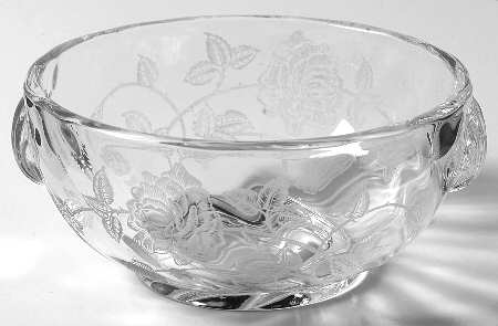 Heisey Rose Chocolate Dish, No Wave Finial Lid