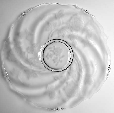 Heisey Rose 14" Sandwich Plate