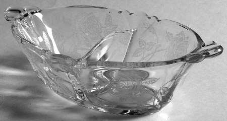 Heisey Rose Divided Dressing Bowl