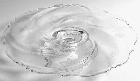 Heisey Rose Round Cake Stand