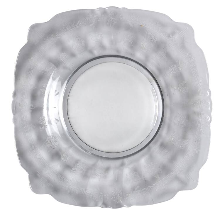 Lafayette Clear Square Salad Plate by Heisey