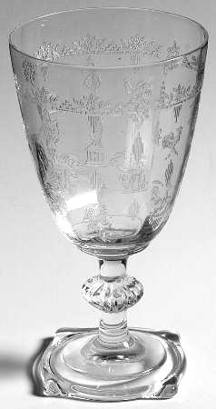 Lafayette Clear Water Goblet by Heisey