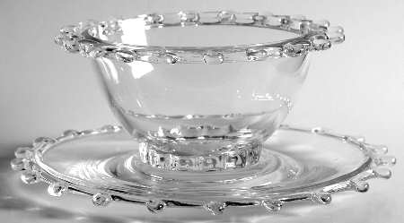 Lariat (Blown) Mayonnaise Bowl and Underplate