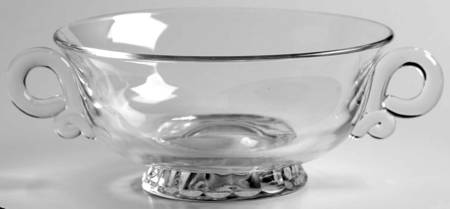 Lariat (Blown) Footed Cream Soup Bowl Only