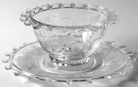 Moonglo (Stem 5040) Mayonnaise Bowl and Underplate