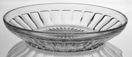 Narrow Flute Clear (Stem  393) 8" Nappy