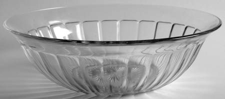 Narrow Flute Clear (Stem  393) 8" Round Bowl