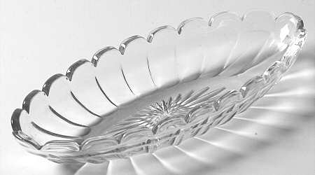 Narrow Flute Clear (Stem  393) 9" Oval Relish